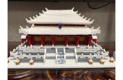 黄鹤楼太和殿泰姬陵岳阳楼天坛颗粒拼插天安门迪士尼拼装